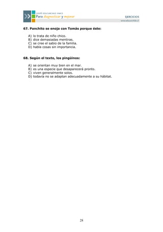 Comprension Lectora Simce 1 Educarchile