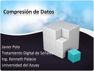 Compresión de Datos

Javier Polo
Tratamiento Digital de Señales
Ing. Kenneth Palacio
Universidad del Azuay

 