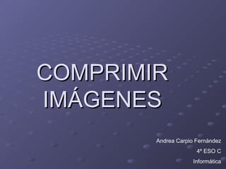 COMPRIMIR
IMÁGENES
Andrea Carpio Fernández
4º ESO C
Informática

 