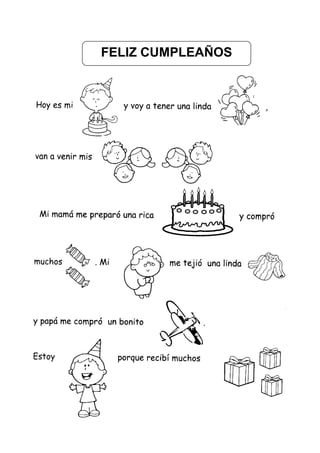 COMPRENSIÓN DE TEXTO
FELIZ CUMPLEAÑOS