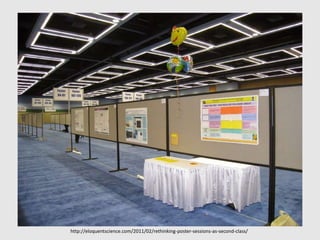 http://eloquentscience.com/2011/02/rethinking-poster-sessions-as-second-class/
 