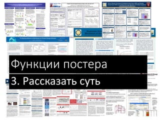 Функции постера
3. Рассказать суть
 