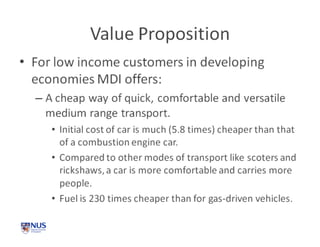 Business models for compressed air engine autos