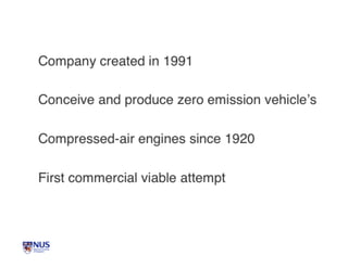 Business models for compressed air engine autos