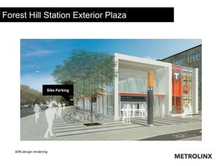 Forest Hill Station Exterior Plaza
60% design rendering
Bike Parking
 