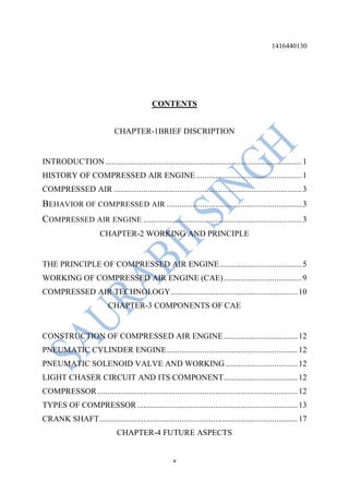 Compressed airengines seminar report | PDF