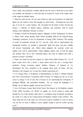 Compressed air vehicle report | DOCX