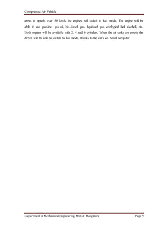 Compressed air vehicle report | DOCX