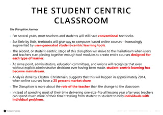 C A U D I T 2 0 1 4 - E N T E R P R I S E A R C H I T E C T S | PAGE 33
THE STUDENT CENTRIC
CLASSROOM
› For several years,...
