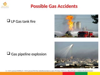 Possible Gas Accidents
PPT-043-01 77
 LP Gas tank fire
 Gas pipeline explosion
 