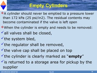 Compressed Gas Cylinders training presentation | PPTX
