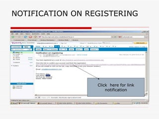 NOTIFICATION ON REGISTERING CLICK ON  THIS LINK FOR NOTIFICATION Click  here for link notification 