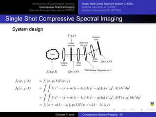 Compressed Sensing In Spectral Imaging | PDF