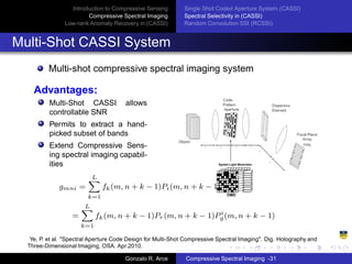 Compressed Sensing In Spectral Imaging | PDF