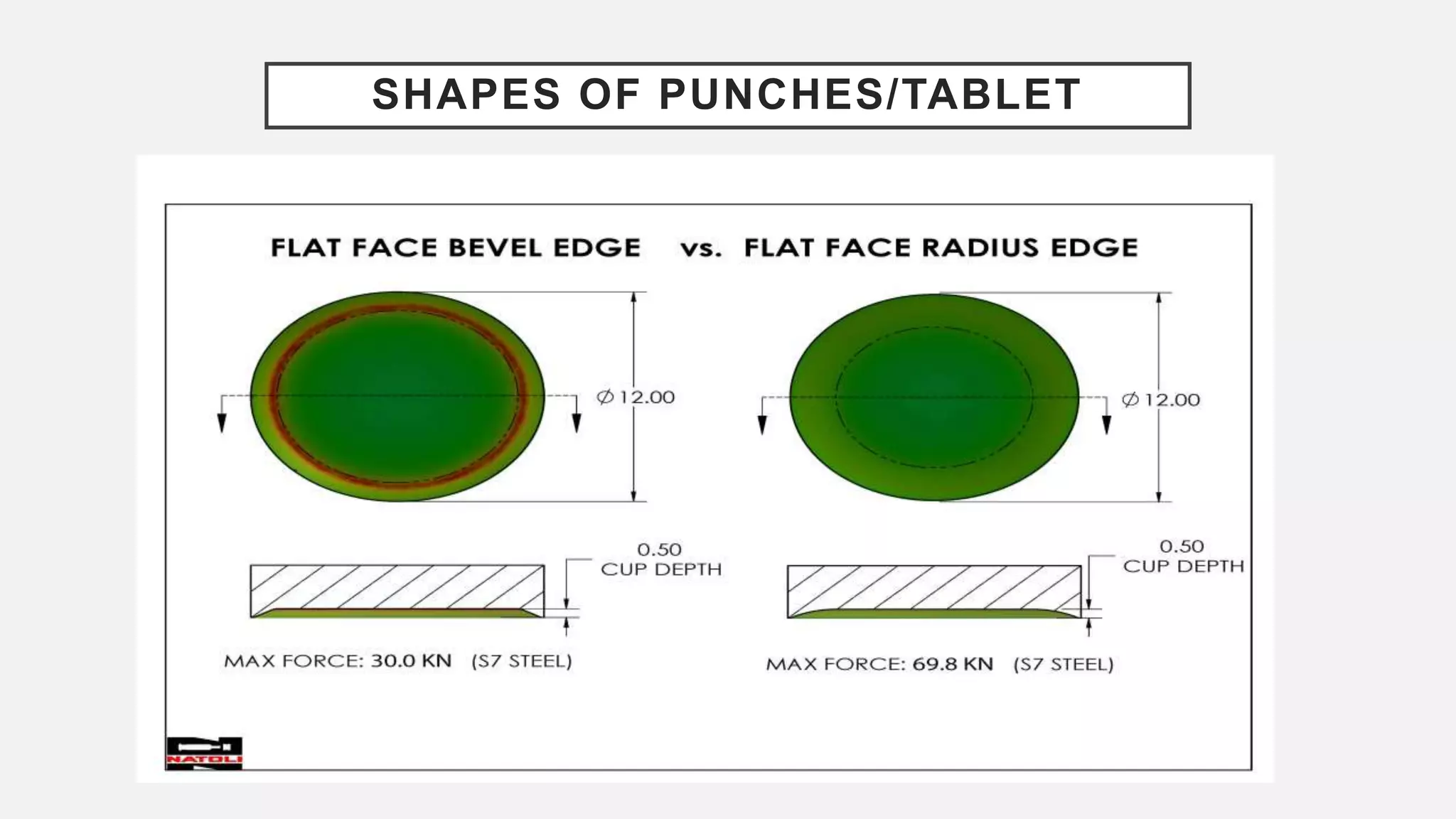 SHAPES OF PUNCHES/TABLET
 