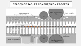 STAGES OF TABLET COMPRESSION PROCESS
 