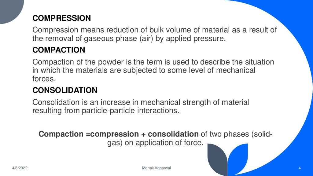 Compression and compaction