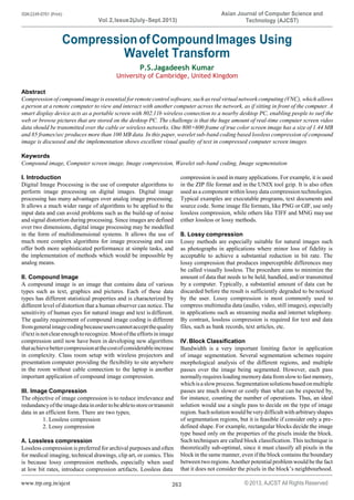 Compression of Compound Images Using Wavelet Transform | PDF