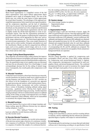 Compression of Compound Images Using Wavelet Transform | PDF