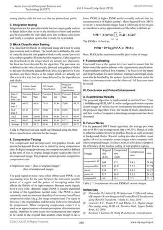 Compression of Compound Images Using Wavelet Transform | PDF