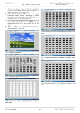 Compression of Compound Images Using Wavelet Transform | PDF