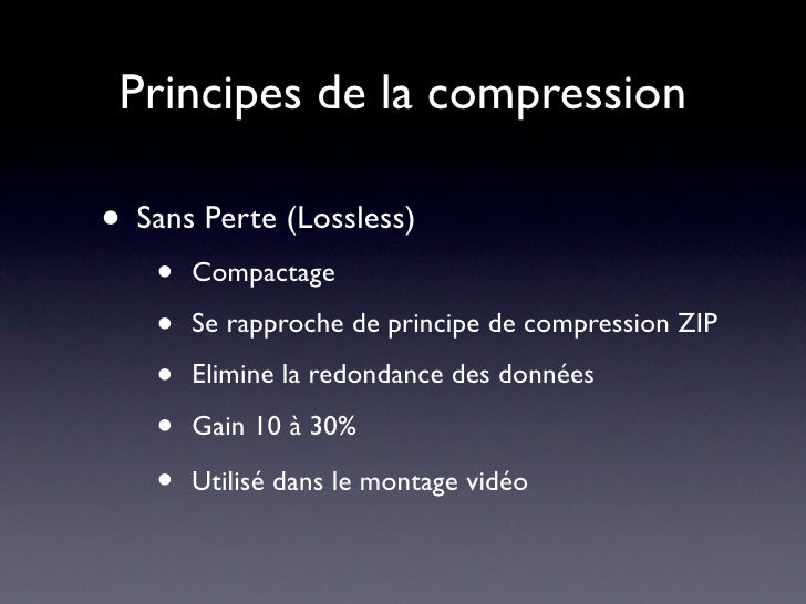 Compression video pour la diffusion web