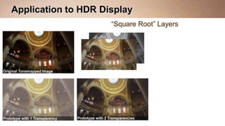 Application to HDR Display
                     “Square Root” Layers
 