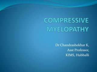 Dr Chandrashekhar K,
Asst Professor,
KIMS, Hubballi
 