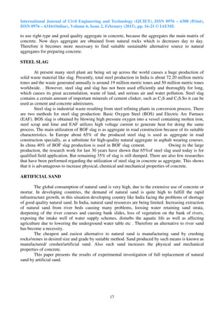 Compressive strength of steel slag aggregate and artificial sand in ...