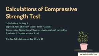 How to determine compressive strength of cement? | PPTX