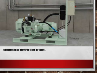 Compressed air delivered to the air tubes .
 