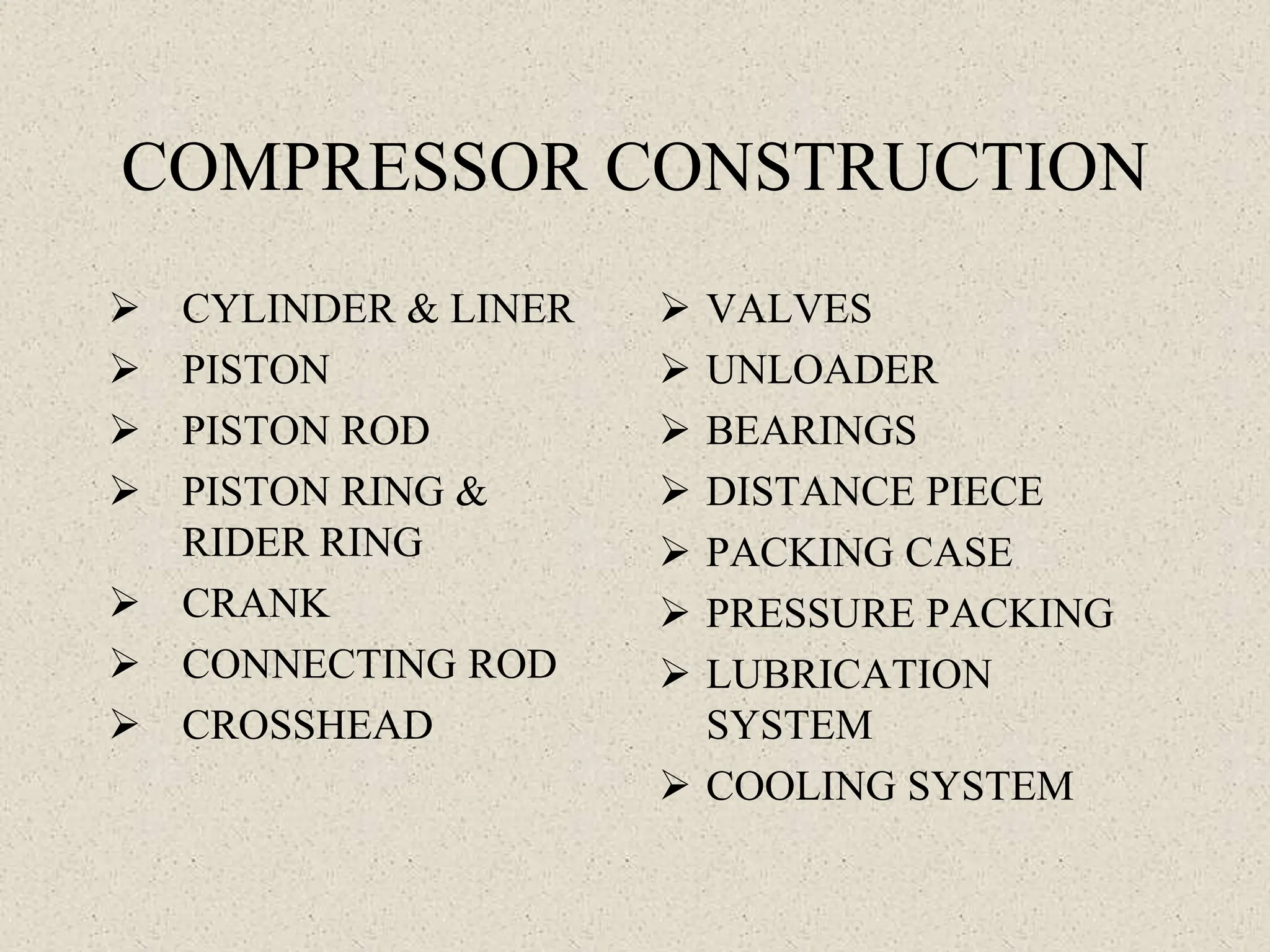 compressor maintenance, type of compressor. | PPT