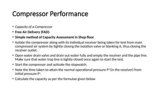 Compressor performance & Auxiliary power optimisation | PPTX