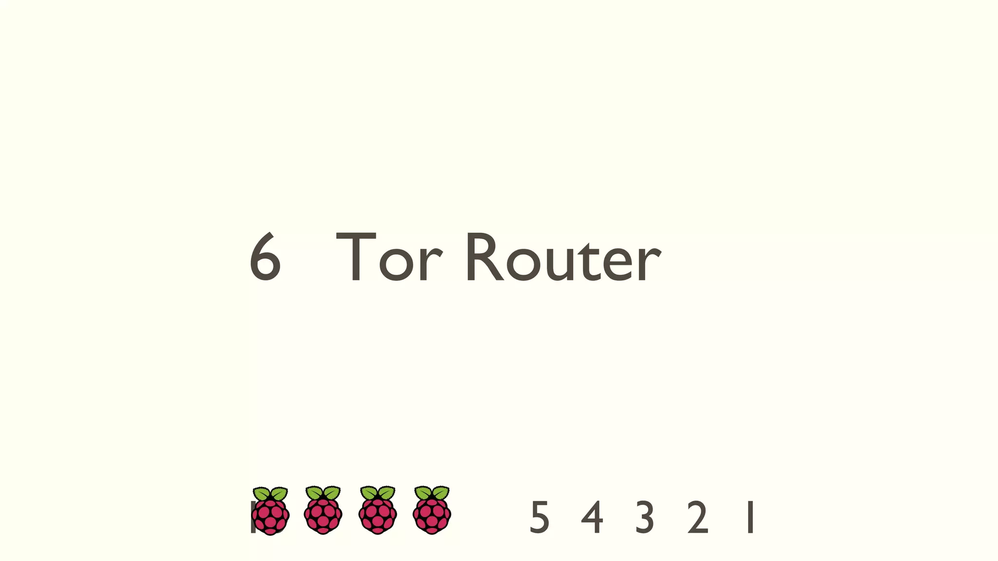 6 Tor Router
1234578910
 