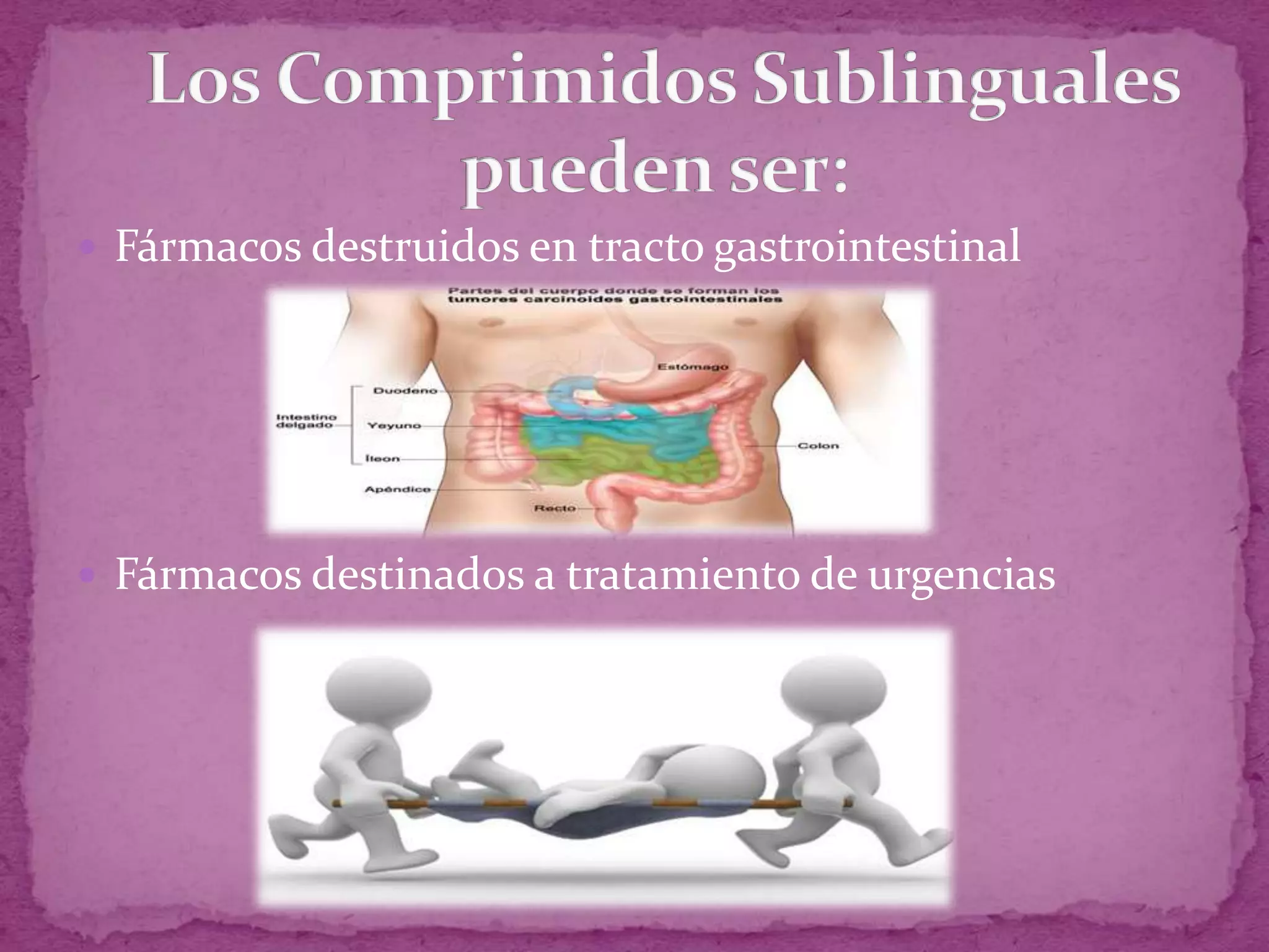 Comprimidos sublinguales | PPTX