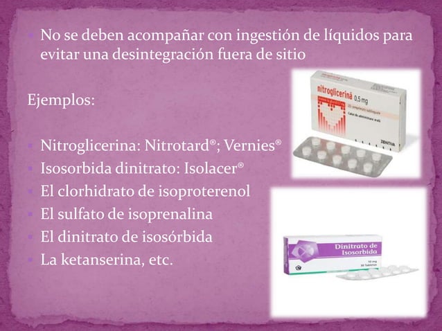 Comprimidos sublinguales | PPTX