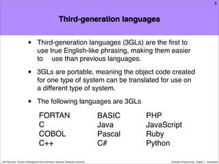 Computer Programming: Chapter 1 | PDF