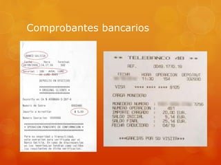 Comprobantes bancarios
 