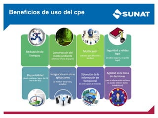 Beneficios de uso del cpe
 