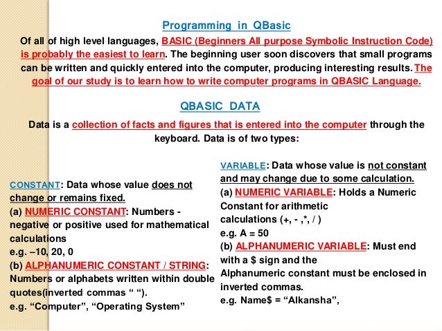 The Knowledge of QBasic