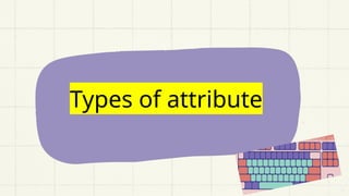 Types of attribute
 
