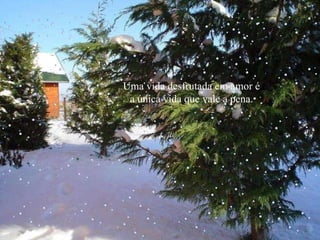 Uma vida desfrutada em amor é a única vida que vale a pena. 