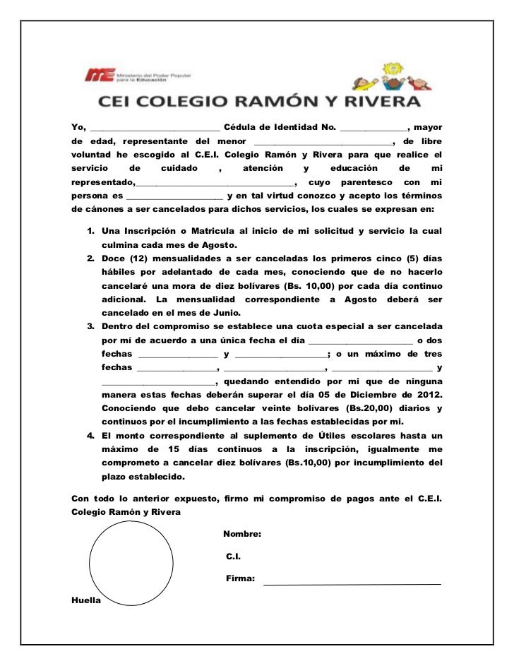 Modelo De Carta De Compromiso De Pago De Deuda Noticias