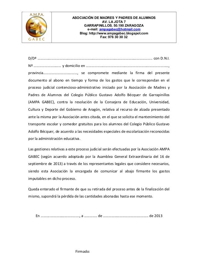 Compromiso de pago ampa