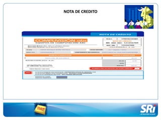 NOTA DE CREDITO
 