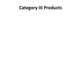 Category III Products 