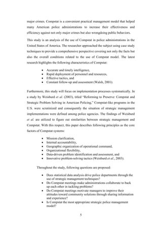 Compstat strategic police management for effective crime deterrence in ...