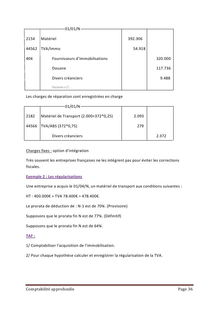 comptabilisation importation hors ue