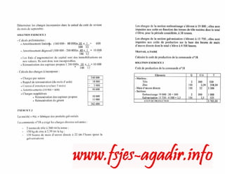 Comptabilité de gestion ( compta. analytique) exercices corrigés
