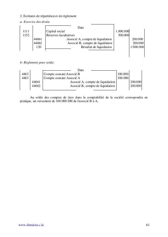 Comptabilisation boni de liquidation chez l Comptabilisation boni de liquidation chez l
